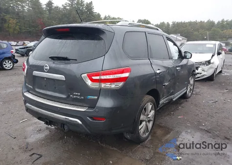 2014 Nissan Pathfinder Hybrid Platinum from USA, damaged, VIN 5N1CR2MM2EC636240